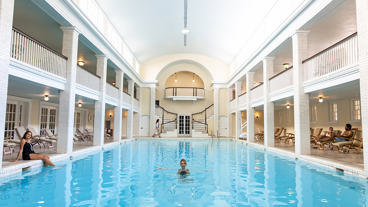 Indoor pool at Bedford Springs