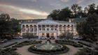 Hotel exterior at dusk - Omni Bedford springs 