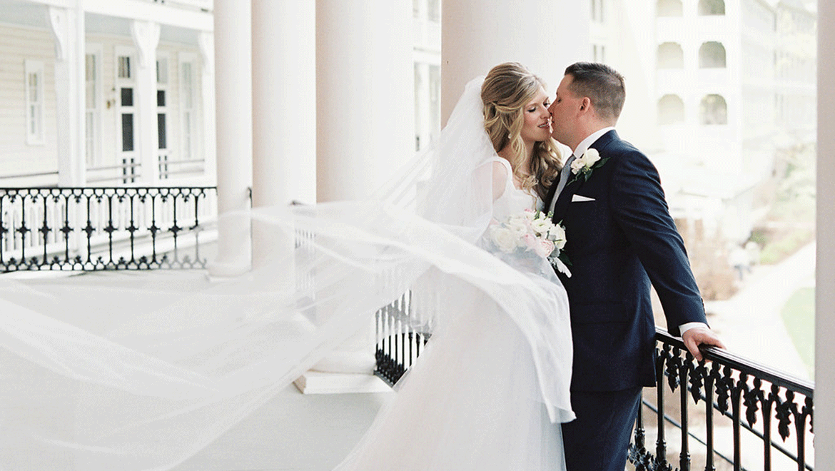 Bride and groom at Bedford
