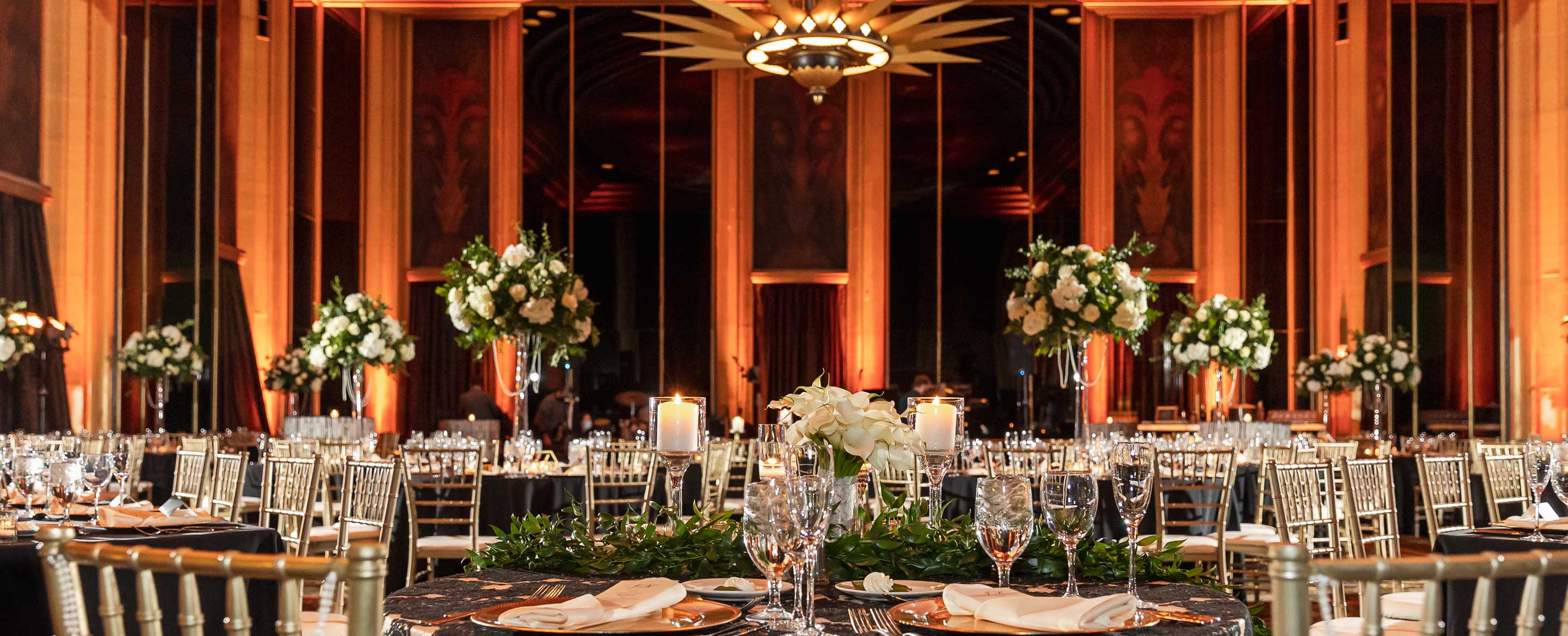 Wedding reception set up.