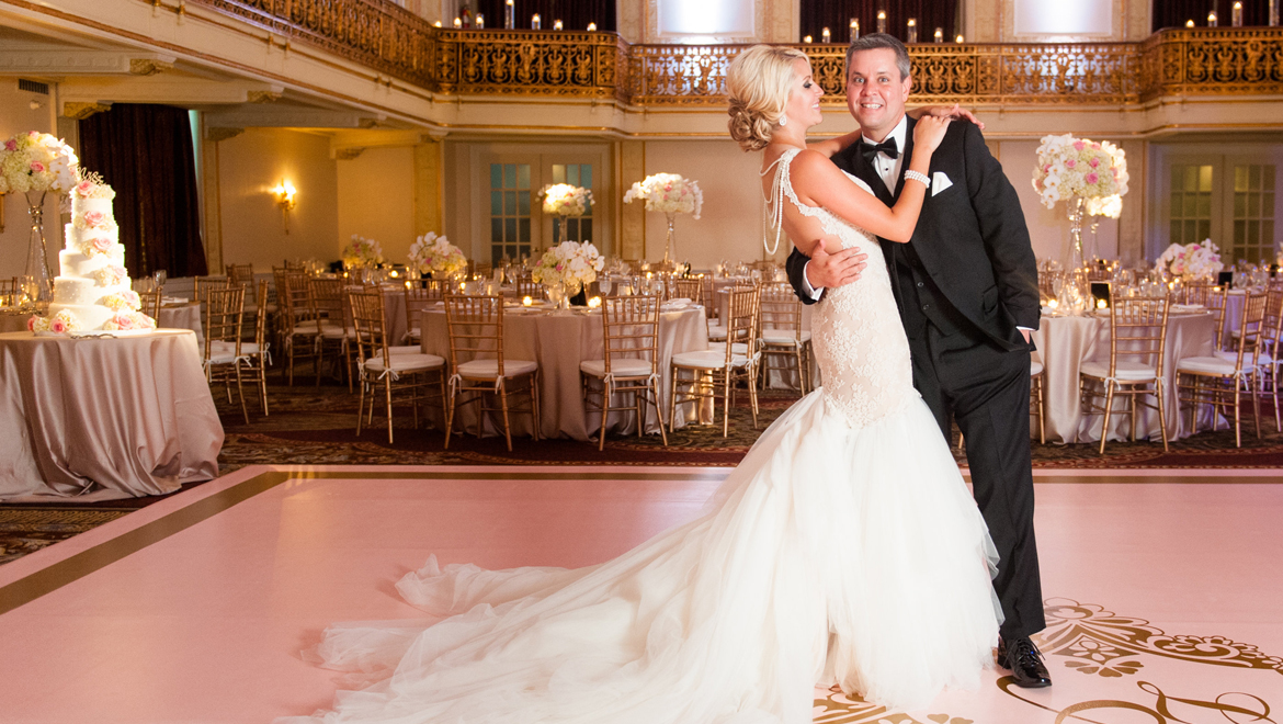 Happy couple at Omni William Penn