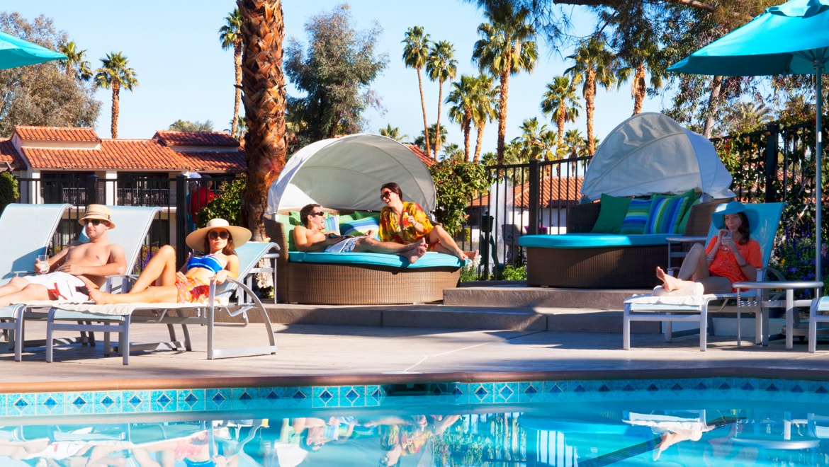 people enjoying the azure pool