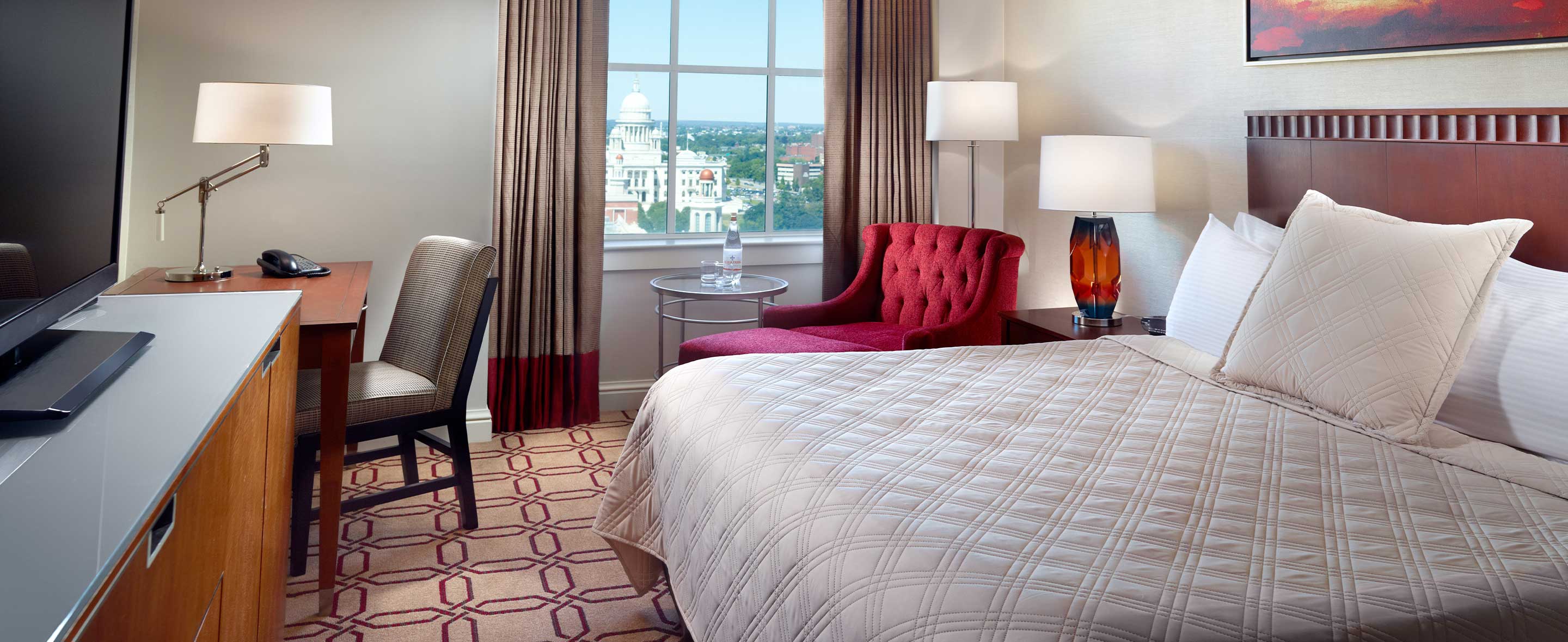 Guest room with king bed