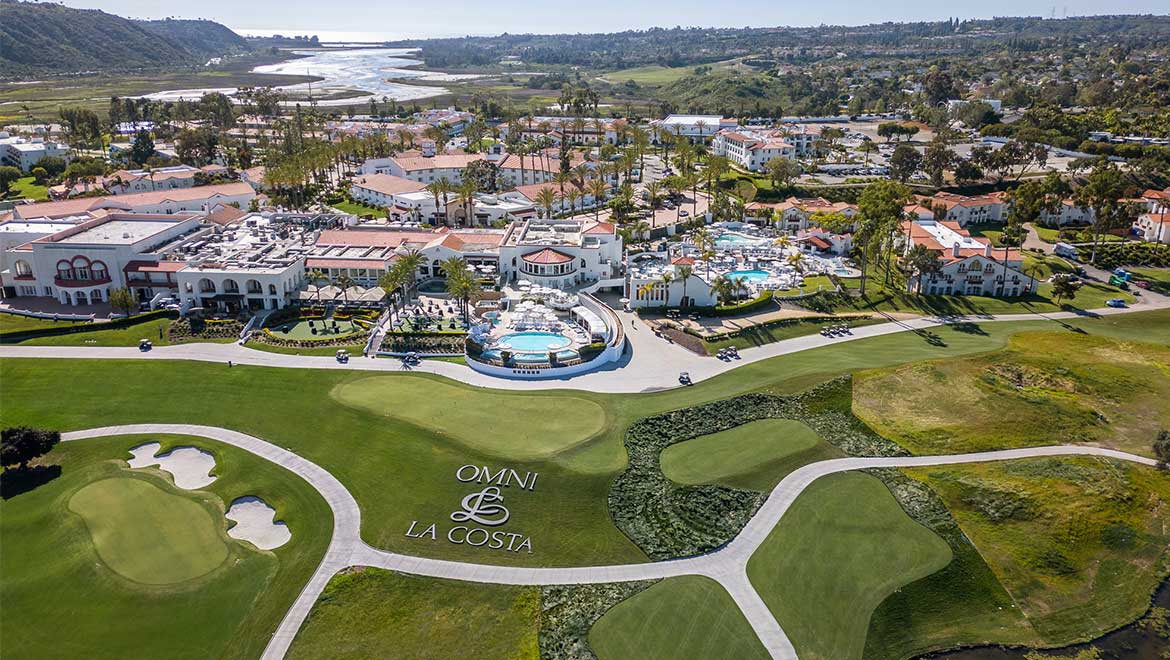 Aerial view of hotel property