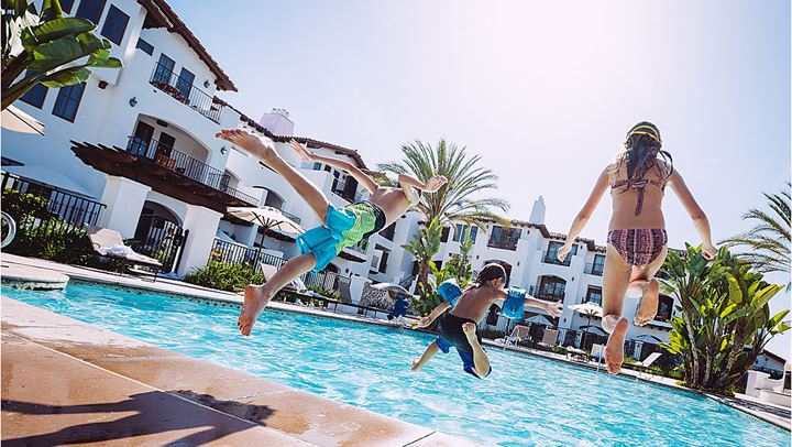 Kids Jumping in Pool