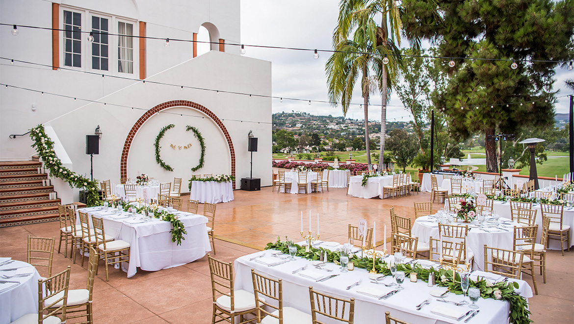 Outdoor wedding reception