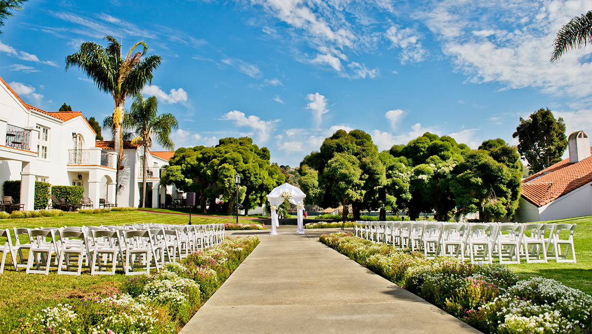 Outdoor wedding set up