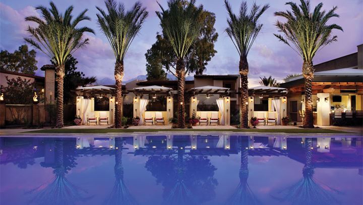   pool at dusk 